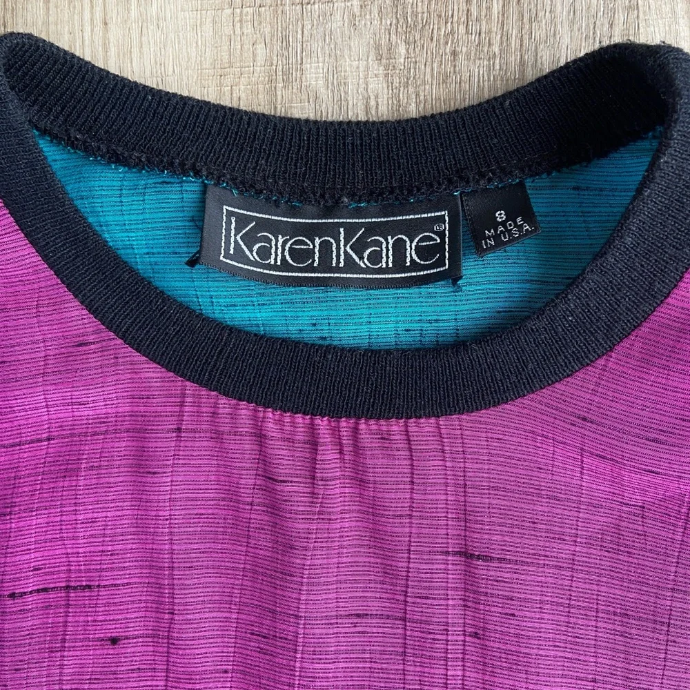 Karen Kane Colorblock Rayon Long Sleeve Top Women’s 8 - Picture 5 of 10